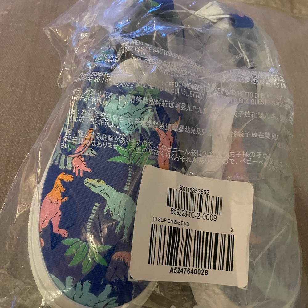 Toddler slide on dinosaur sneakers